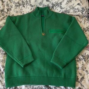 Men’s Patagonia 100% wool Ski sweater Kelly green sz Large